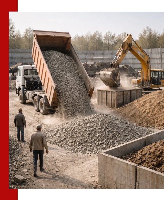 Доставка нерудных материалов с погрузкой и разгрузкой в Кондопоге