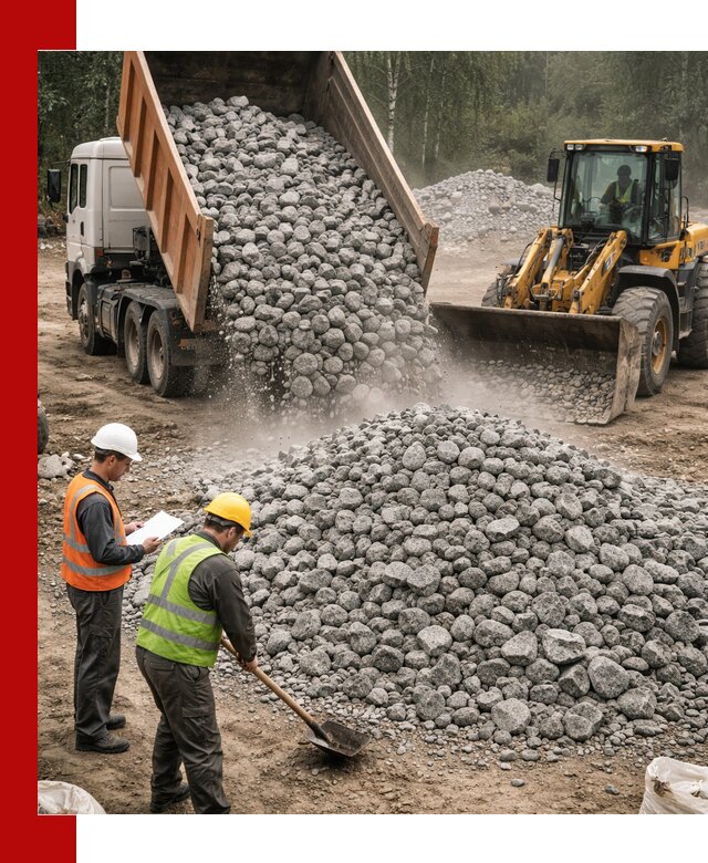 Гранитный щебень фракция 70-150 доставка в Кондопоге