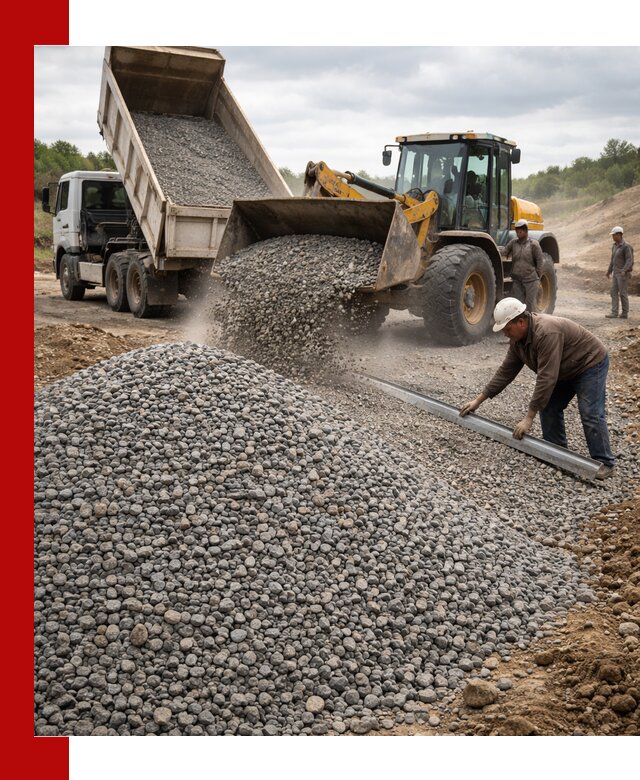 Гравийный щебень фракция 5-20 с доставкой в Кондопоге