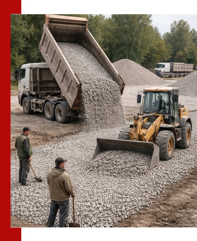 Купить гравийный щебень фракция 20-40 в Кондопоге с доставкой
