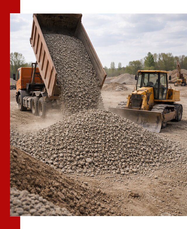 Доставка гравийного щебня фракции 40-70 в Кондопоге