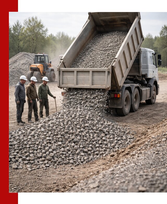 Доставка гравийного щебня фракции 70-120 в Кондопоге
