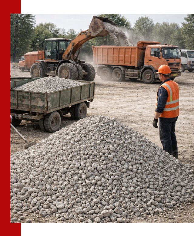 Доставка известнякового щебня фракция 20–40 в Кондопоге