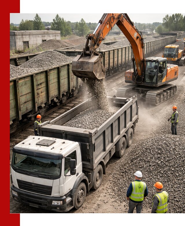 Железнодорожный щебень фракция 25–60 для поставок в Кондопоге