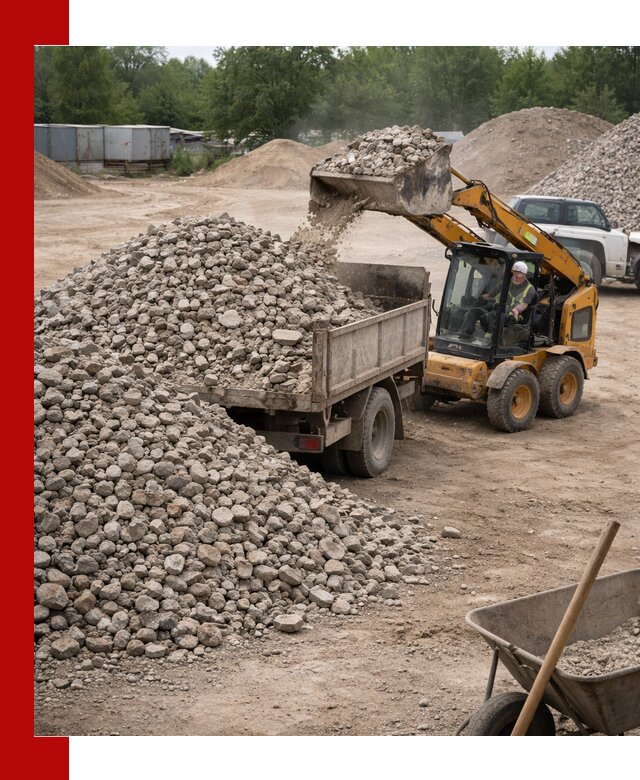 Доставка вторичного щебня в Кондопоге для строительных работ