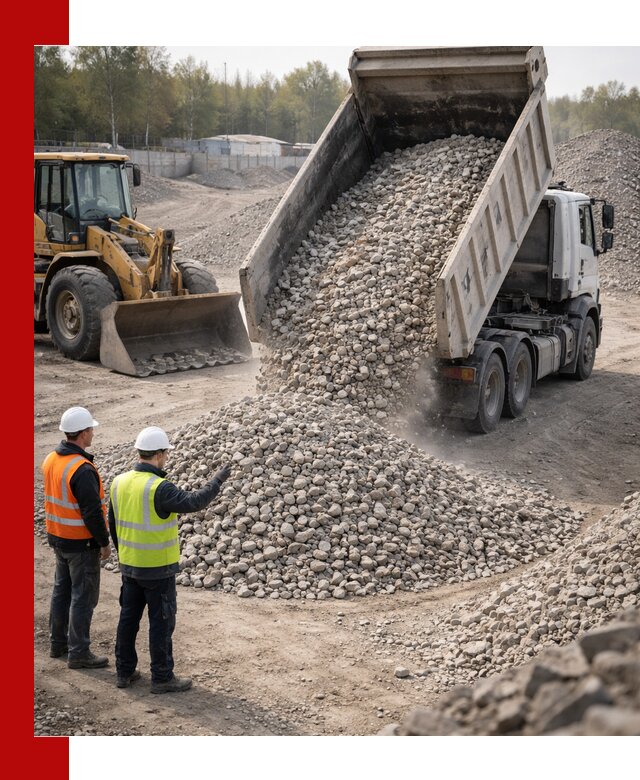 Вторичный щебень фракция 40–70 доставка в Кондопоге
