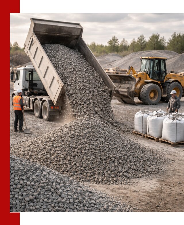 Бетонный щебень фракция 5–20 с доставкой в Кондопоге