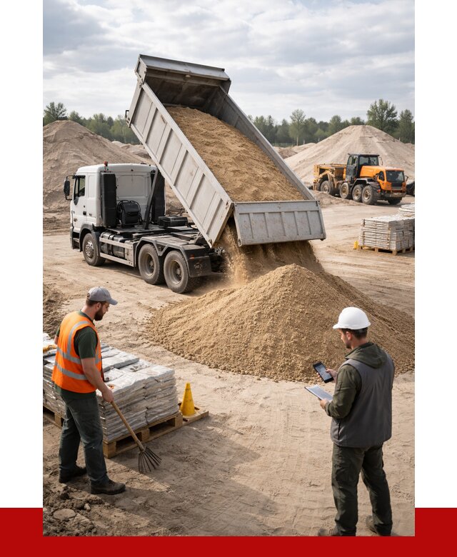 Карьерный песок с доставкой в Кондопоге от 3655 р. ПРОНЕРУДКнп