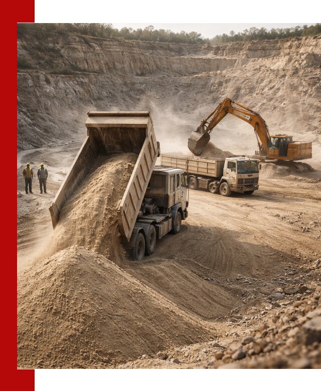 Карьерный песок навалом с доставкой в Кондопоге