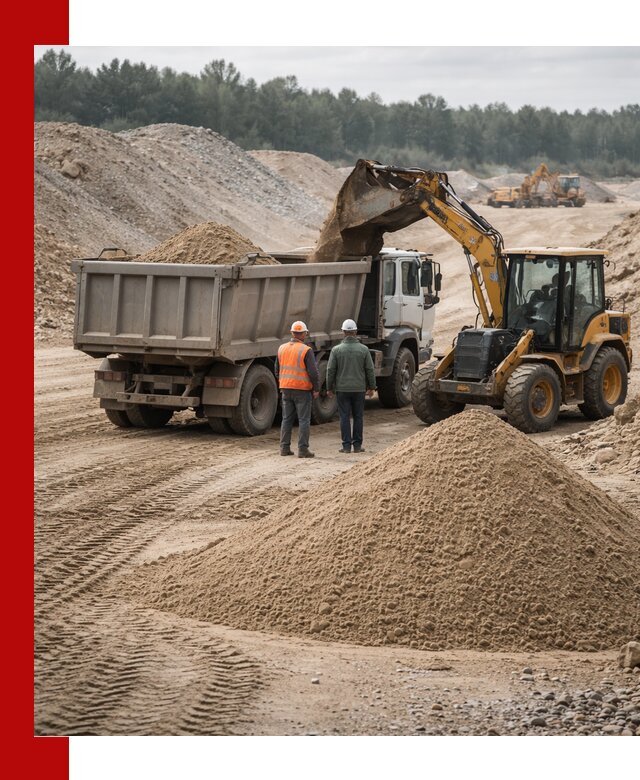 Карьерный среднезернистый песок с доставкой в Кондопоге