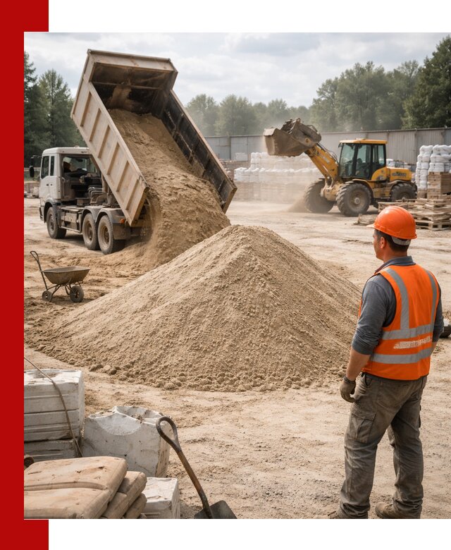 Доставка строительного песка с самосвалом в Кондопоге