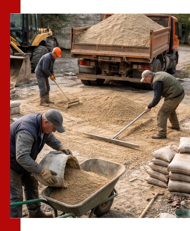 Поставка песка для стяжки в Кондопоге с быстрой доставкой