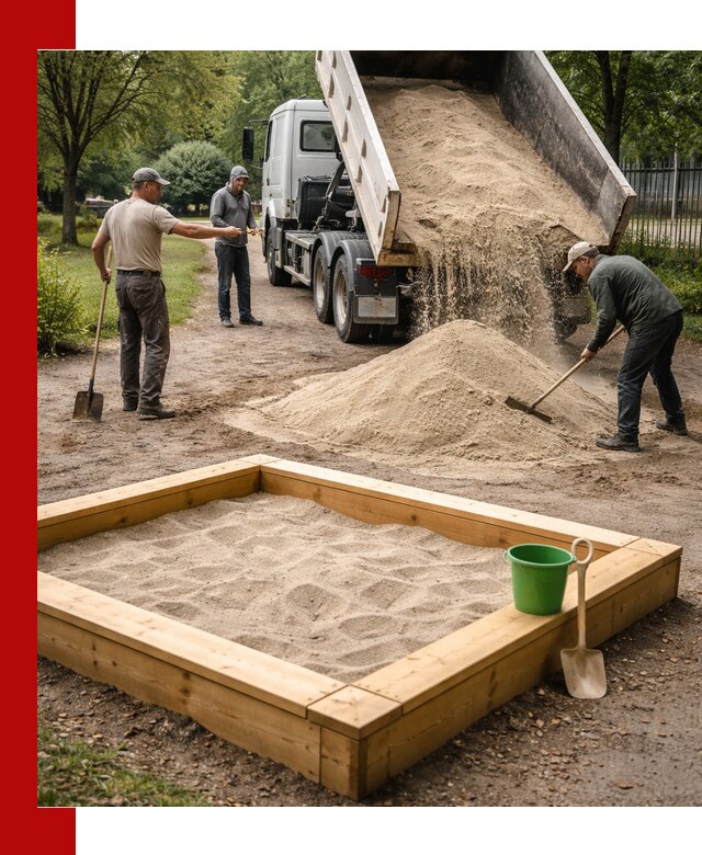 Песок для песочницы с доставкой в Кондопоге недорого и чистый