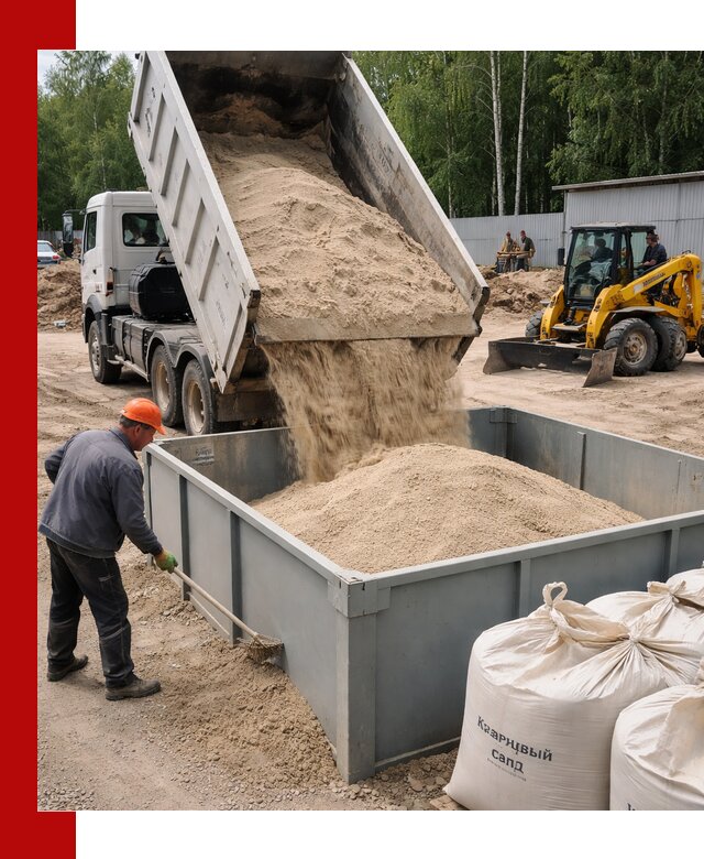 Кварцевый песок для фильтра в Кондопоге — доставка и качество