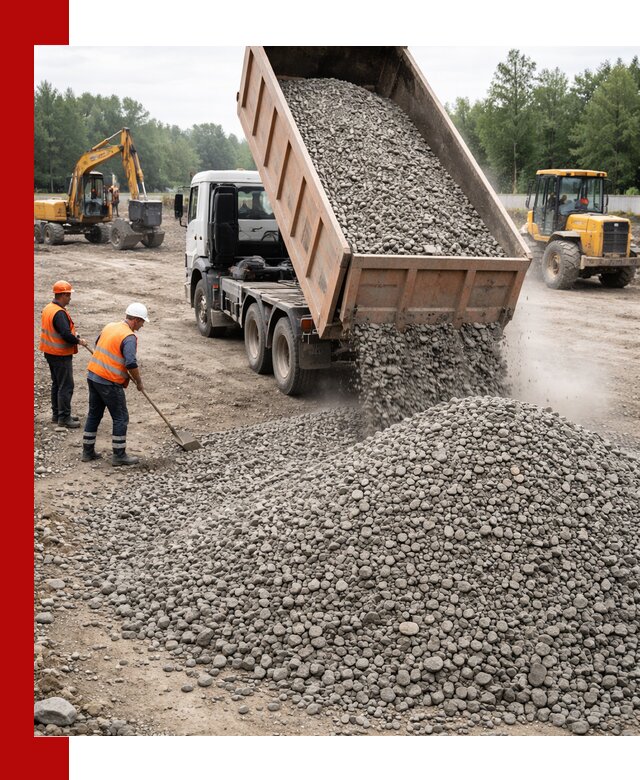 Доставка гравия фракции 40-70 в Кондопоге оптом и в розницу