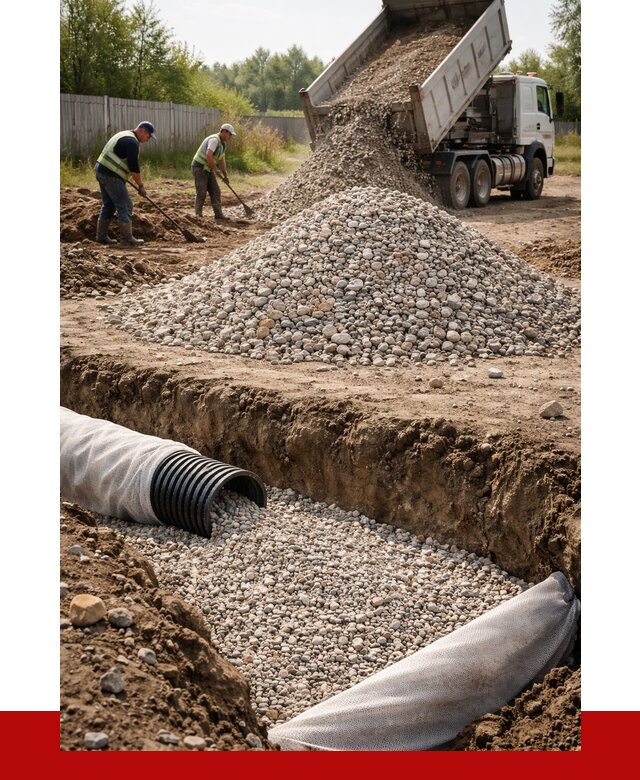 Гравий для дренажа в Кондопоге от 2233 р., доставка ПРОНЕРУДКнп