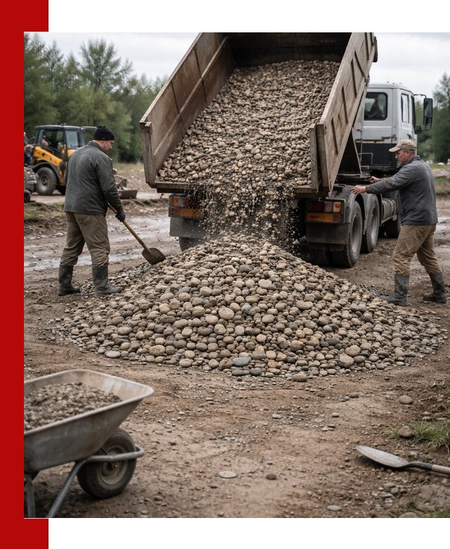 Доставка гальки речной оптом и в розницу в Кондопоге