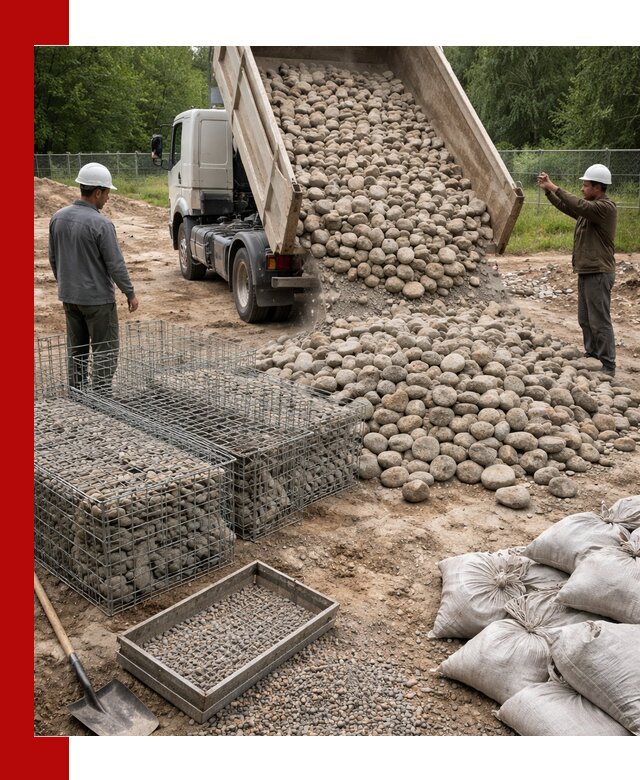 Камень для габионов фракция 70–151 в Кондопоге