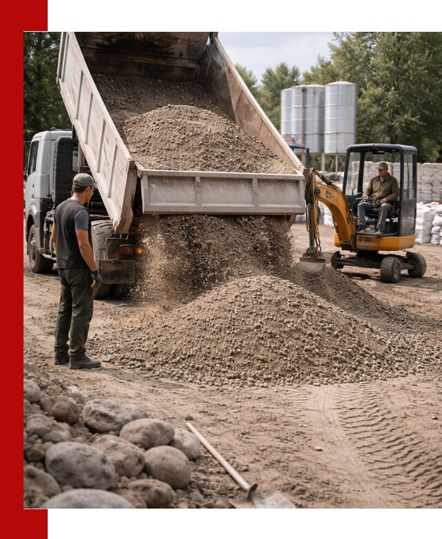 Доставка ПГС С3 в Кондопоге самосвалами и миксерами