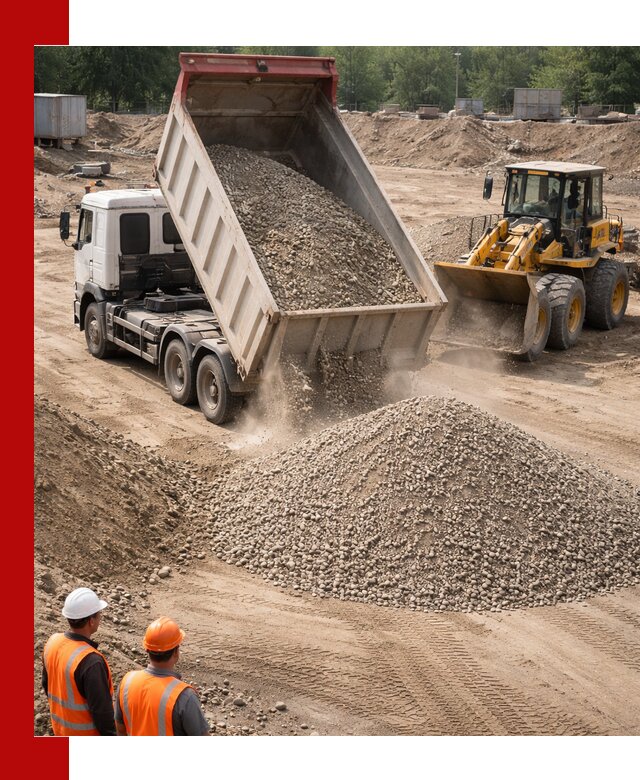 Щебень с песком (ЩГПС С2) с доставкой в Кондопоге