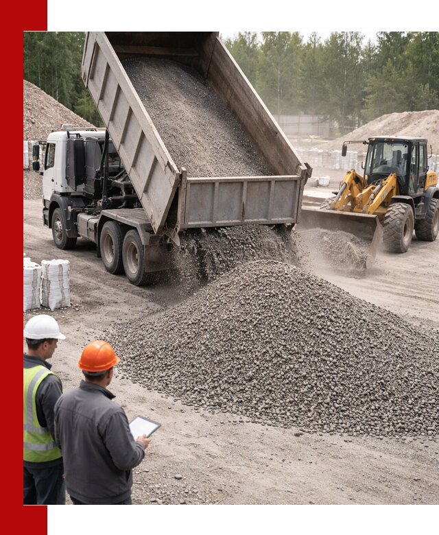 Доставка и продажа гранитного отсева 0-10 в Кондопоге