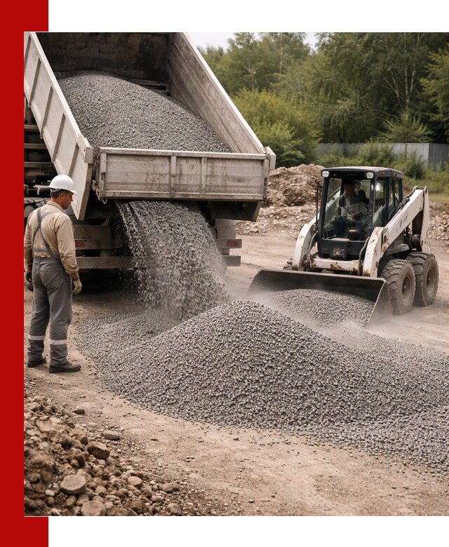 Доставка гравийного отсева 0-5 в Кондопоге оптом и в розницу