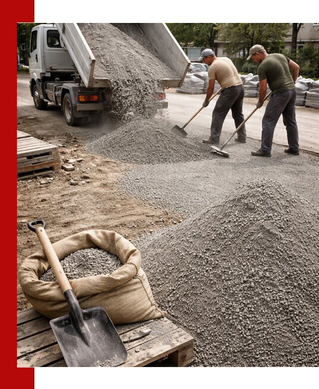 Отсев для тротуарной плитки в Кондопоге — доставка и укладка