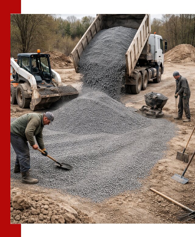 Отсев для подсыпки в Кондопоге — доставка и подсыпка на участок