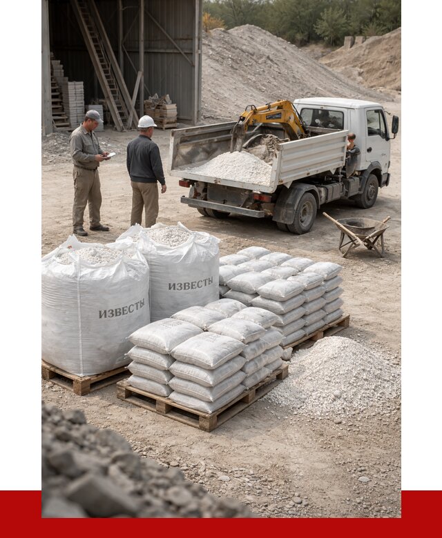 Известь строительная в Кондопоге с доставкой от 4264 р. | ПРОНЕРУДКнп
