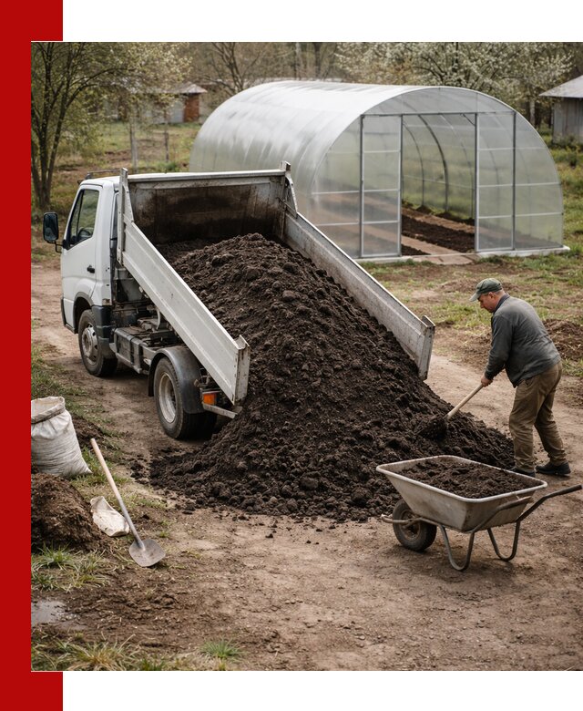 Чернозем для теплицы с доставкой в Кондопоге