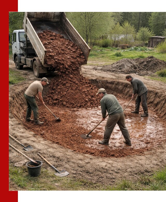 Купить качественную глину для пруда в Кондопоге
