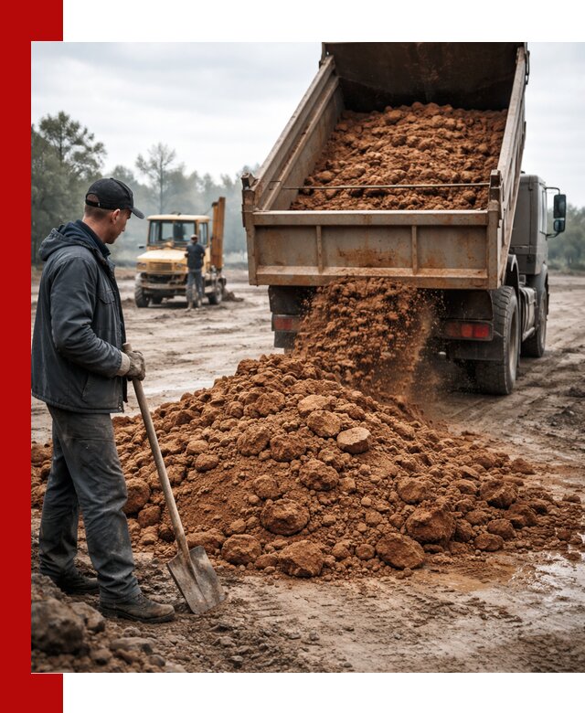 Глина для засыпки в Кондопоге с доставкой самосвалами