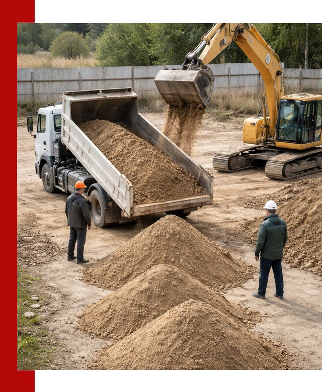 Доставка супеси вагонными и автопартиями в Кондопоге