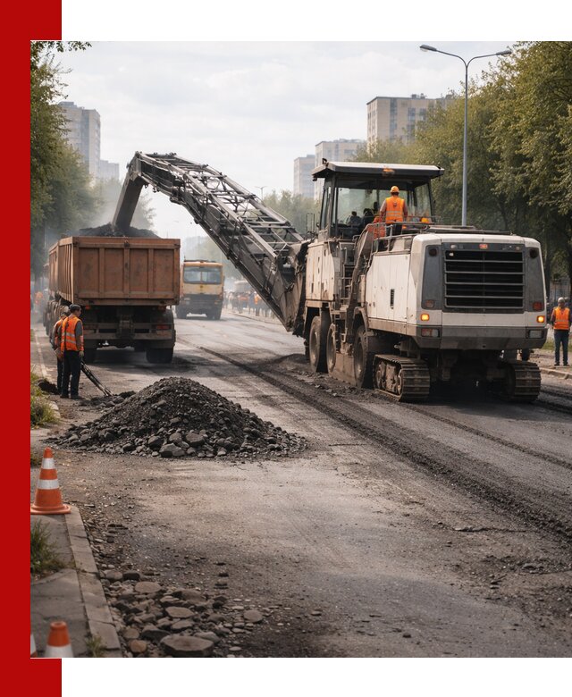 Фрезерованный асфальт в Кондопоге — удаление и вывоз старого покрытия