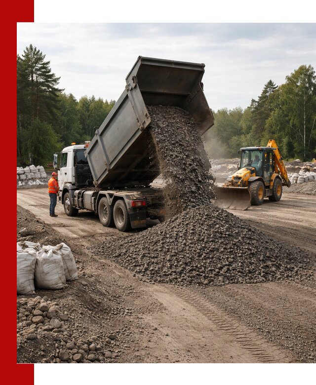 Доставка дробленого асфальта в Кондопоге для дорожных работ