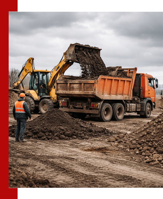 Вывоз грунта и строительного мусора в Кондопоге грузовыми самосвалами