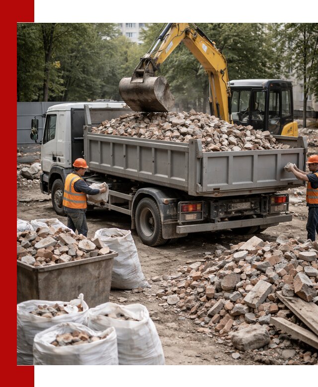 Вывоз строительного мусора в Кондопоге с самосвалами и контейнерами