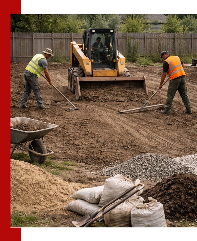 Выравнивание участка под строительство и благоустройство в Кондопоге