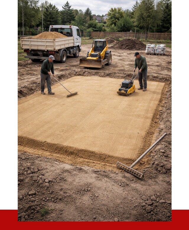 Устройство песчаной подушки в Кондопоге от 4568 р. ПРОНЕРУДКнп